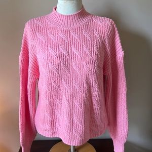 Long sleeve pink sweater